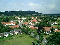 Das  Dorf Haldem am Stemwederberg